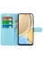 Wallet Чехол книжка с магнитом эко кожаный с карманом для карты на Huawei Honor X9 голубой
