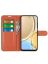 Wallet Чехол книжка с магнитом эко кожаный с карманом для карты на Huawei Honor X9 коричневый