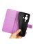 Wallet Чехол книжка с магнитом эко кожаный с карманом для карты на Huawei Nova 11 Pro фиолетовый