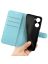 Wallet Чехол книжка с магнитом эко кожаный с карманом для карты на Huawei Nova 11i голубой