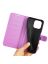 Wallet Чехол книжка с магнитом эко кожаный с карманом для карты на iPhone 14 pro max фиолетовый