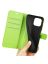 Wallet Чехол книжка с магнитом эко кожаный с карманом для карты на iPhone 14 pro max зеленый