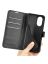 Wallet Чехол книжка с магнитом эко кожаный с карманом для карты на OPPO A17 / A17K черный
