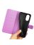 Wallet Чехол книжка с магнитом эко кожаный с карманом для карты на OPPO A17 / A17K фиолетовый