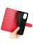 Wallet Чехол книжка с магнитом эко кожаный с карманом для карты на OPPO A17 / A17K красный