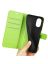 Wallet Чехол книжка с магнитом эко кожаный с карманом для карты на OPPO A17 / A17K зеленый