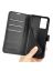 Wallet Чехол книжка с магнитом эко кожаный с карманом для карты на OPPO A57s черный