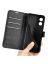 Wallet Чехол книжка с магнитом эко кожаный с карманом для карты на OPPO A58 4G черный