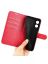 Wallet Чехол книжка с магнитом эко кожаный с карманом для карты на OPPO A58 4G красный