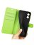 Wallet Чехол книжка с магнитом эко кожаный с карманом для карты на OPPO A58 4G зеленый