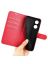 Wallet Чехол книжка с магнитом эко кожаный с карманом для карты на OPPO Reno 8T 4G красный
