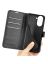 Wallet Чехол книжка с магнитом эко кожаный с карманом для карты на Realme 10 черный
