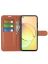 Wallet Чехол книжка с магнитом эко кожаный с карманом для карты на Realme 10 коричневый