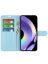 Wallet Чехол книжка с магнитом эко кожаный с карманом для карты на Realme 10 Pro голубой