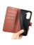 Wallet Чехол книжка с магнитом эко кожаный с карманом для карты на Realme 10 Pro коричневый