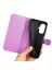 Wallet Чехол книжка с магнитом эко кожаный с карманом для карты на Realme 10 Pro+ / Realme 10 Pro plus фиолетовый