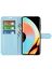 Wallet Чехол книжка с магнитом эко кожаный с карманом для карты на Realme 10 Pro+ / Realme 10 Pro plus голубой