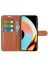 Wallet Чехол книжка с магнитом эко кожаный с карманом для карты на Realme 10 Pro+ / Realme 10 Pro plus коричневый
