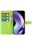 Wallet Чехол книжка с магнитом эко кожаный с карманом для карты на Realme 10 Pro зеленый