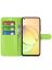 Wallet Чехол книжка с магнитом эко кожаный с карманом для карты на Realme 10 зеленый