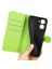 Wallet Чехол книжка с магнитом эко кожаный с карманом для карты на Realme 10 зеленый