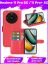 Wallet Чехол книжка с магнитом эко кожаный с карманом для карты на Realme 11 Pro / 11 Pro Plus красный