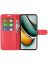 Wallet Чехол книжка с магнитом эко кожаный с карманом для карты на Realme 11 Pro / 11 Pro Plus красный