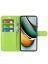 Wallet Чехол книжка с магнитом эко кожаный с карманом для карты на Realme 11 Pro / 11 Pro Plus зеленый