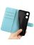 Wallet Чехол книжка с магнитом эко кожаный с карманом для карты на Realme C55 голубой