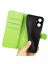 Wallet Чехол книжка с магнитом эко кожаный с карманом для карты на Realme C55 зеленый