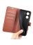 Wallet Чехол книжка с магнитом эко кожаный с карманом для карты на Redmi 13C / Poco C65 коричневый