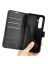 Wallet Чехол книжка с магнитом эко кожаный с карманом для карты на Samsung Galaxy A05s черный