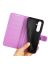 Wallet Чехол книжка с магнитом эко кожаный с карманом для карты на Samsung Galaxy A05s фиолетовый