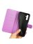 Wallet Чехол книжка с магнитом эко кожаный с карманом для карты на Samsung Galaxy A14 фиолетовый