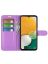 Wallet Чехол книжка с магнитом эко кожаный с карманом для карты на Samsung Galaxy A14 фиолетовый