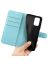 Wallet Чехол книжка с магнитом эко кожаный с карманом для карты на Samsung Galaxy A23 / Самсунг А23 голубой