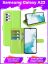Wallet Чехол книжка с магнитом эко кожаный с карманом для карты на Samsung Galaxy A23 / Самсунг А23 зеленый