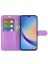 Wallet Чехол книжка с магнитом эко кожаный с карманом для карты на Samsung Galaxy A34 5G фиолетовый