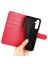 Wallet Чехол книжка с магнитом эко кожаный с карманом для карты на Samsung Galaxy A34 5G красный