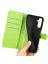 Wallet Чехол книжка с магнитом эко кожаный с карманом для карты на Samsung Galaxy A34 5G зеленый