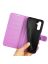 Wallet Чехол книжка с магнитом эко кожаный с карманом для карты на Samsung Galaxy A54 фиолетовый