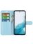 Wallet Чехол книжка с магнитом эко кожаный с карманом для карты на Samsung Galaxy A54 голубой