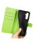 Wallet Чехол книжка с магнитом эко кожаный с карманом для карты на Samsung Galaxy A54 зеленый