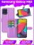 Wallet Чехол книжка с магнитом эко кожаный с карманом для карты на Samsung Galaxy M53 фиолетовый