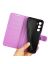 Wallet Чехол книжка с магнитом эко кожаный с карманом для карты на Samsung Galaxy S23 FE фиолетовый