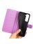 Wallet Чехол книжка с магнитом эко кожаный с карманом для карты на Samsung Galaxy S23 фиолетовый