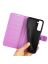 Wallet Чехол книжка с магнитом эко кожаный с карманом для карты на Samsung Galaxy S23 Plus фиолетовый