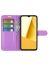 Wallet Чехол книжка с магнитом эко кожаный с карманом для карты на Vivo Y16 фиолетовый