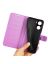 Wallet Чехол книжка с магнитом эко кожаный с карманом для карты на Vivo Y16 фиолетовый