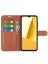 Wallet Чехол книжка с магнитом эко кожаный с карманом для карты на Vivo Y16 коричневый